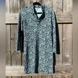 Tyler Boe Tiffany Blue and Black Knit Dress Size XS